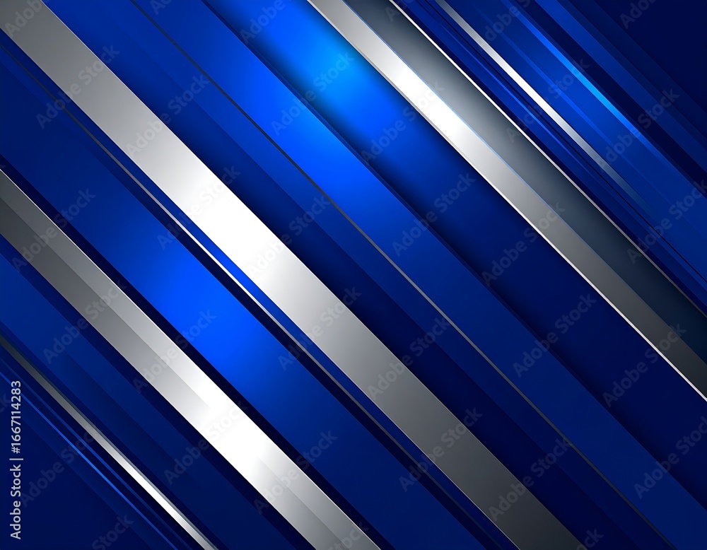 Obraz premium Abstract Blue and Silver Diagonal Lines Background.