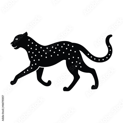 silhouette of a cheetah running and giggling