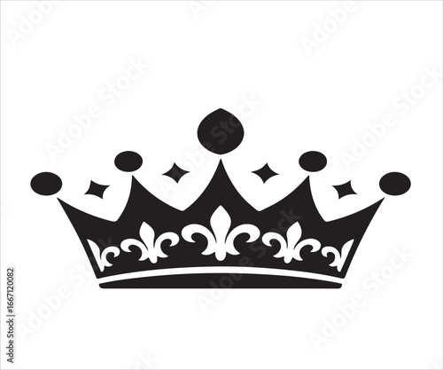Icon of a royal crown with fleur-de-lis, symbolizing luxury and nobility.