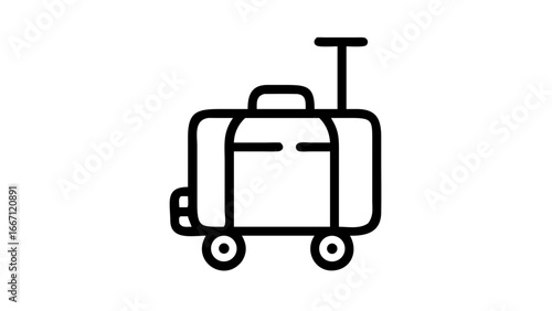 Image of a wheeled suitcase or travel bag.
