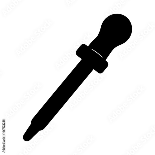 Silhouette of a laboratory dropper tool used to dispense small amounts