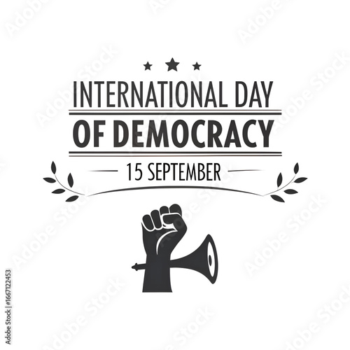 International day of democracy, text, typography, logo, globe, world map