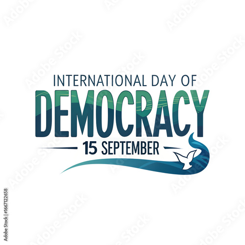 International day of democracy, text, typography, logo, globe, world map