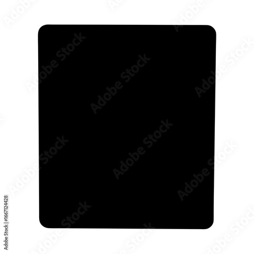 An incredibly deep black square with rounded corners fills the entire space