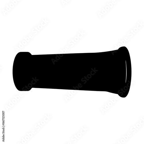 Silhouette of a black loudspeaker or megaphone, used to amplify sound