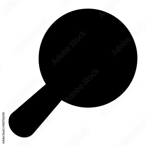 Simple black and white magnifying glass icon representing search and zoom