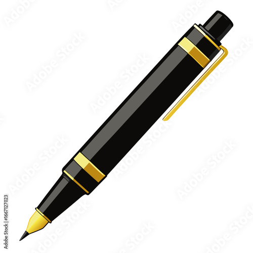 vector illustration of a pen