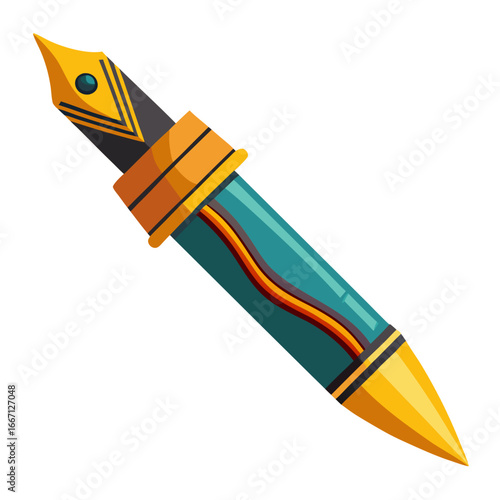 vector illustration of a pen