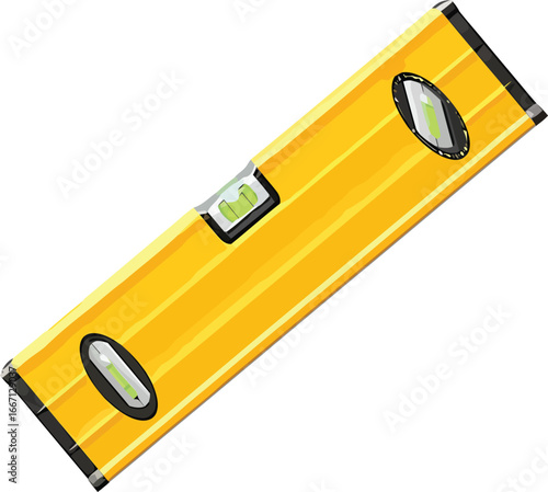 Vector, illustration, building measuring tool, water level