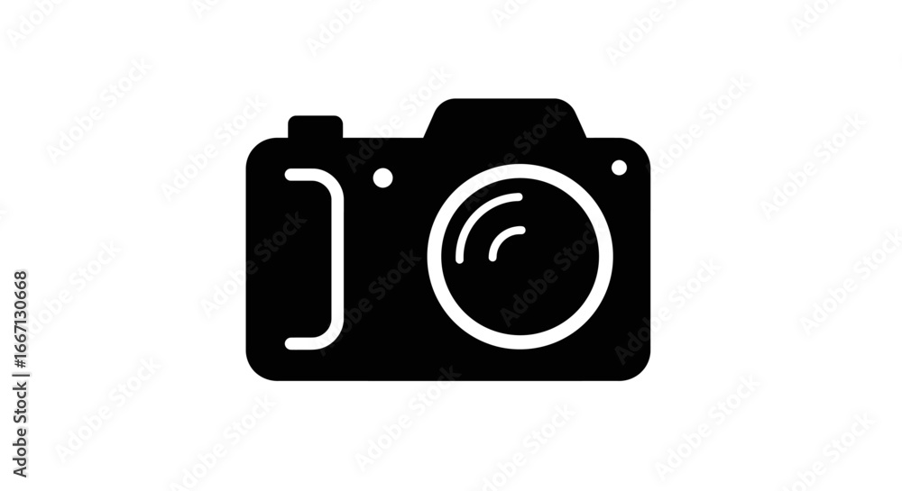 Camera Icon in Black and White Photography Equipment Vector Illustration silhouette Camera Icon in Black and White Photography Equipment Vector Illustration silhouette
