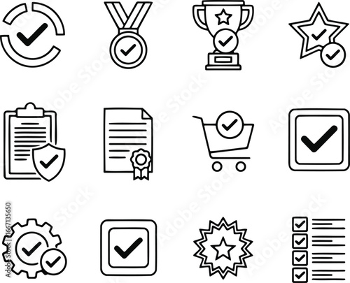 Sixty Essential Check Mark Icons for Business and Success.