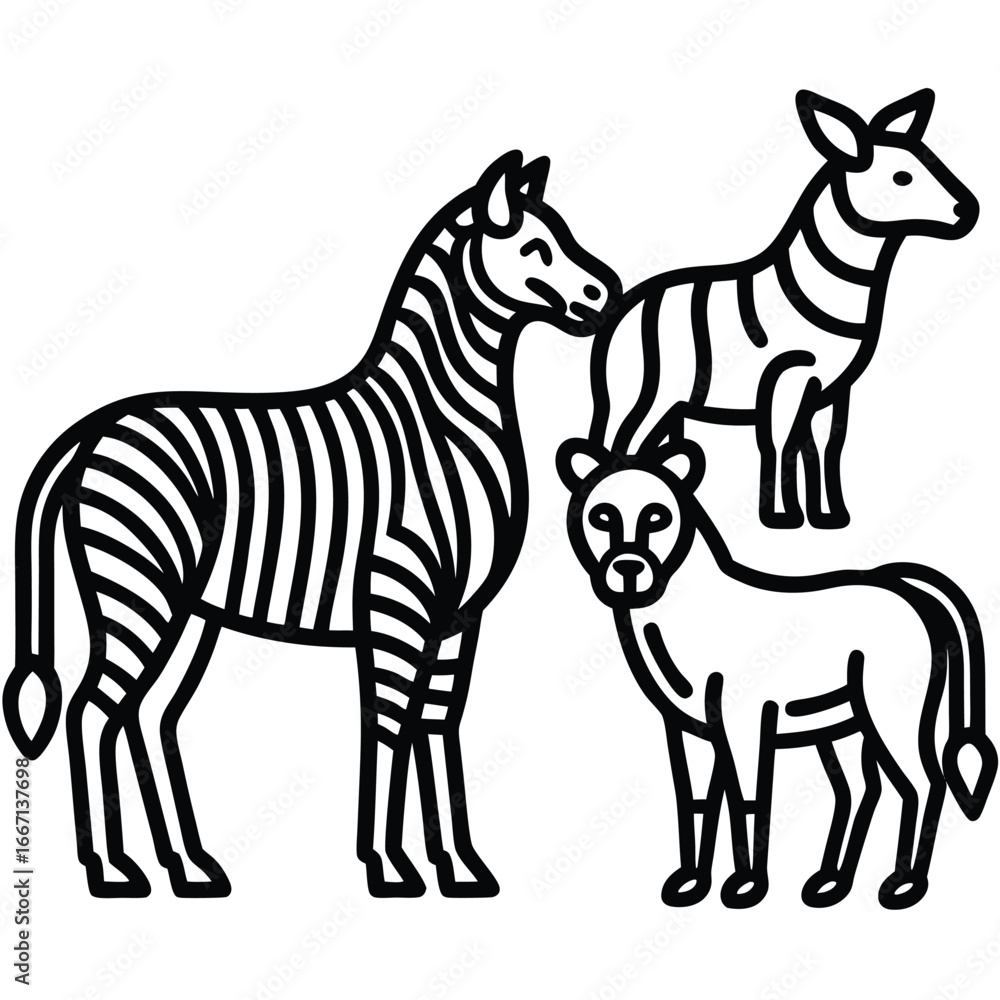 Obraz premium zebra vector illustration