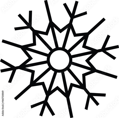 snowflake silhouette vector 