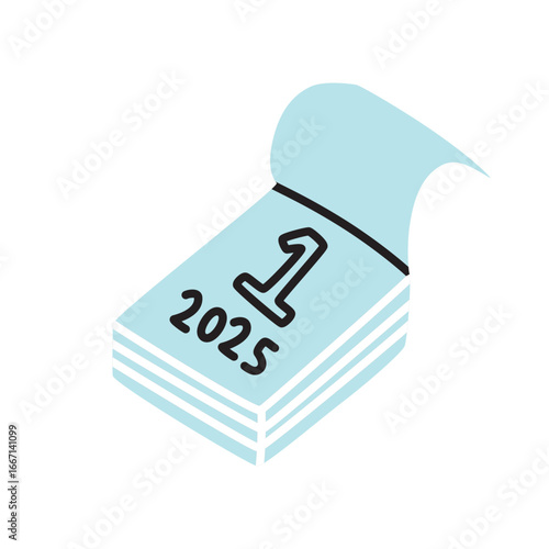 Doodle calendar schedule icon hand drawn in a modern minimalistic style isolated on white background. Vector illustration