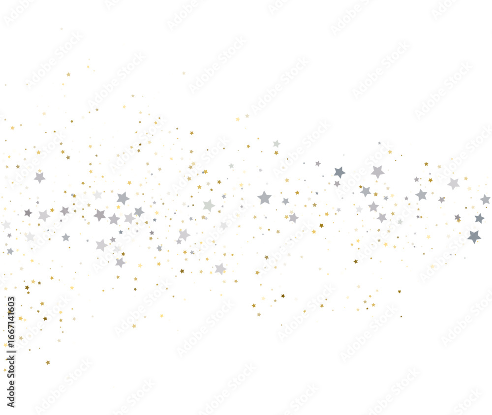 Golden And Silver Star Confetti Burst Vector For Elegant Celebrations Golden And Silver Star Confetti Burst Vector For Elegant Celebrations