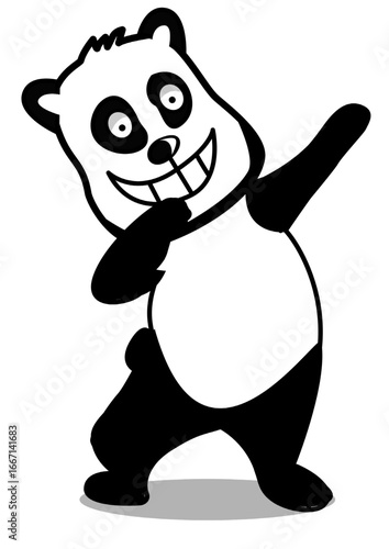 illustration of a winning panda