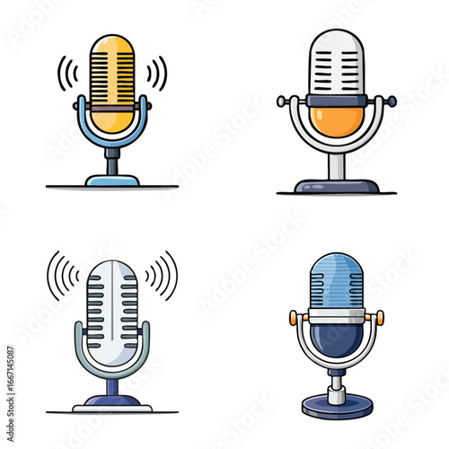 A simple microphone icon for podcasts