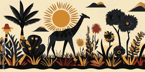 A unique and colorful geometric drawing is featured in this creative ethnic style modern seamless pattern, ideal for use as a screen background, site backdrop, or for wrapping paper and wallpaper