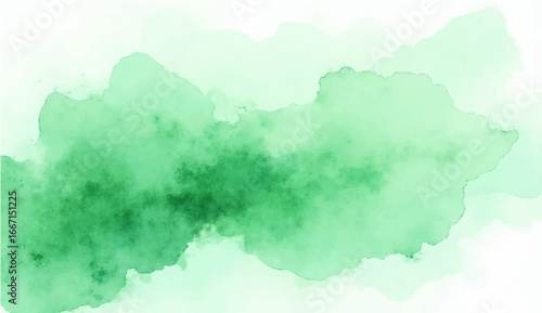 Artistic green watercolor splash effect template