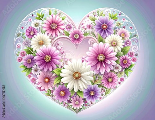 Heart-shaped floral arrangement