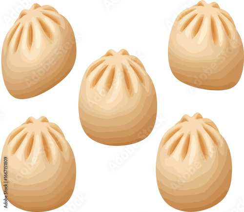 vector, illustration, dim sum food, china food, 