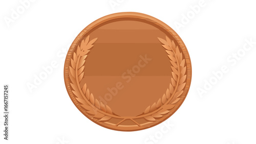 Bronze medal award achievement laurel wreath competition winner victory prize honor sport first place reward 100