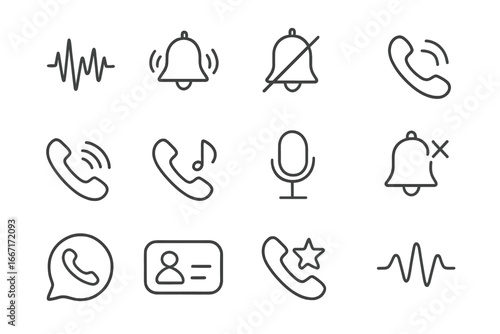 Icon notification alert audio tone call vector waveform silent icons announcement preview