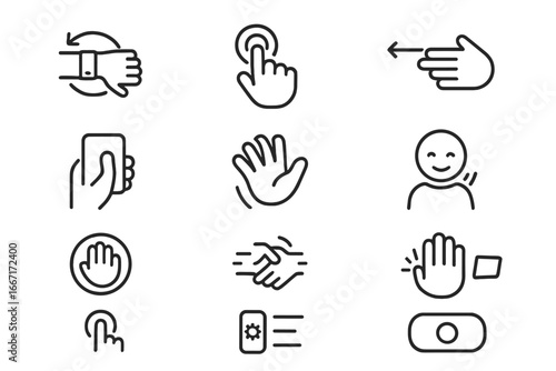 Confirm raise twist gesture alert vector badge control icon symbol to