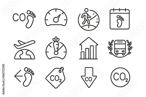Arrow icon icons history daily level household food carbon vector travel footprint