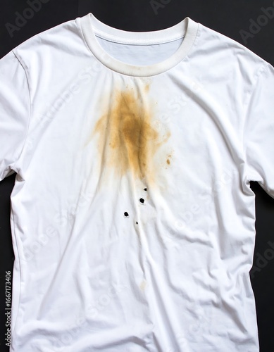 Stained white t-shirt