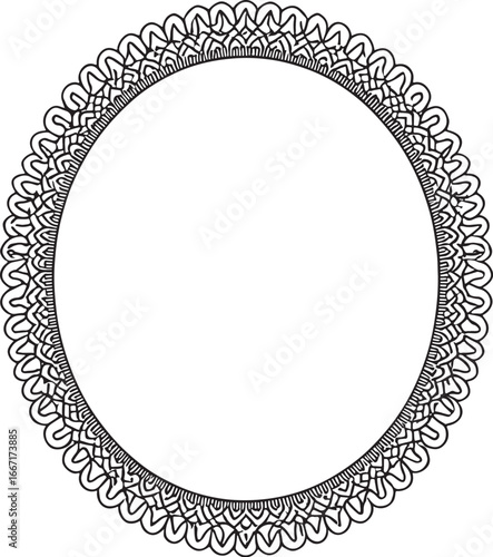 Thematic nature mandala: Mandala with tree branches and leaves integrated in perfect circular symmetry, flat vector style