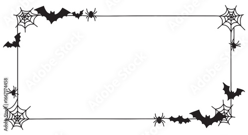 halloween border frame vector