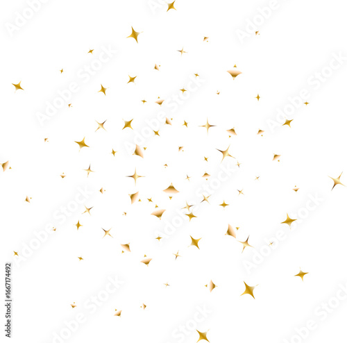 Confetti explosion. Golden serpentine ribbons frame design