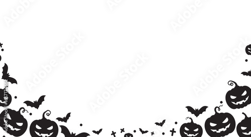 halloween border frame vector