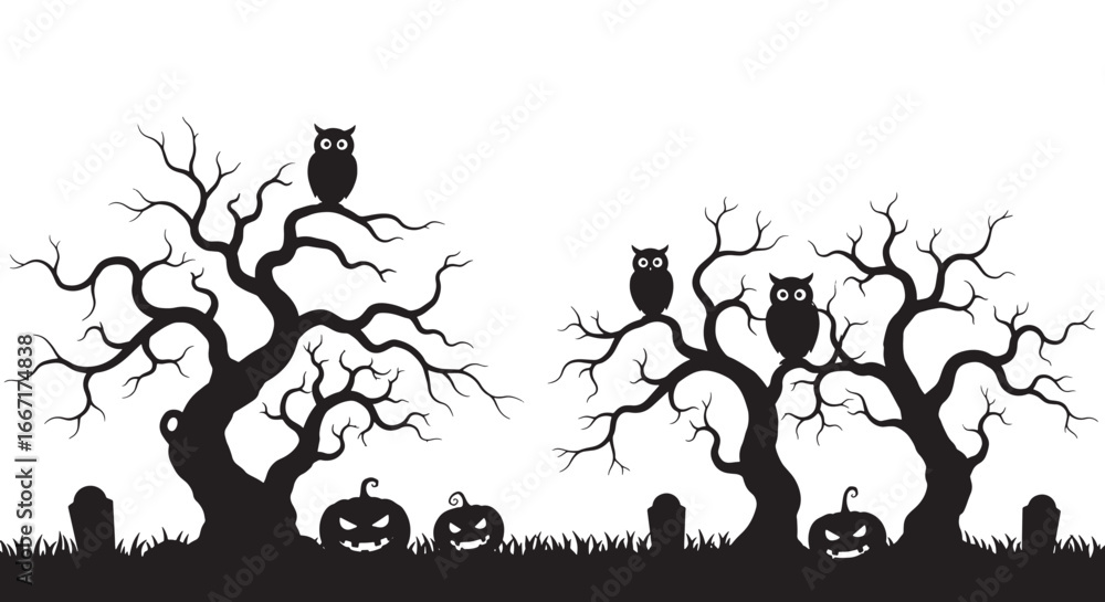 Obraz premium halloween border frame vector