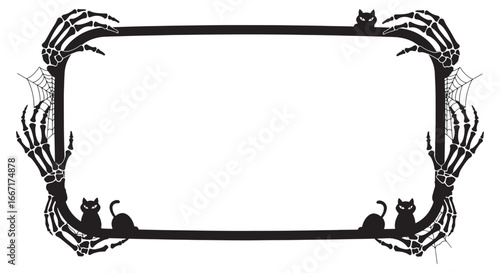 halloween border frame vector
