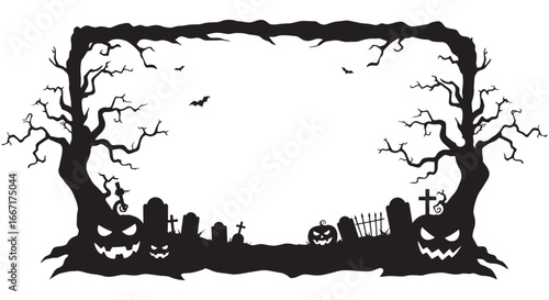 halloween border frame vector