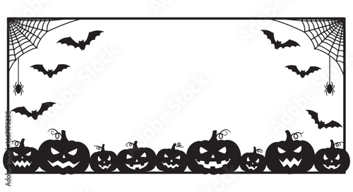 halloween border frame vector