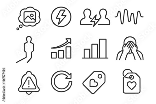 Icons past guilt vector icon ping comparison replay triggers flash emotional spark