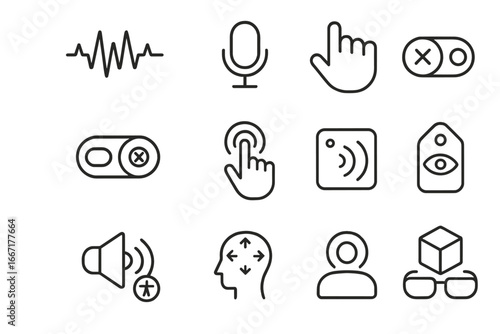 Icon vector sound tag icons symbol tactile sensory enhancement system ui mode