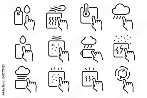 Patch icons reader sensor icon environmental pulse vibration plate vector pattern earthquake