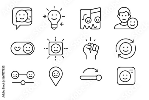 Feedback emotion icons mode vector overlay lighting emotional tone avatar icon cue