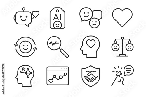 Assistant chatbot vector user loop ai trust icon neural compassionate icons empathy