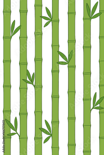 A natural garden setting featuring a lush green bamboo wall texture that serves as a design element and background