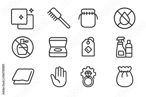 Case vector care water polishing icon cloth no soft icons jewelry pouch
