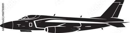 Silhouette of a sleek, modern fighter jet with twin engines and a sharp design
