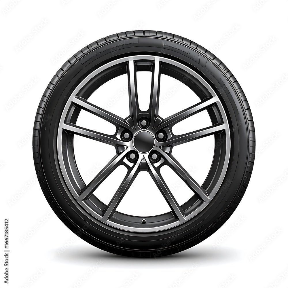 Fototapeta premium Car wheel and tire