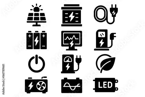 Pack regulator stairs power icon storage smart vector panel energy backup driver