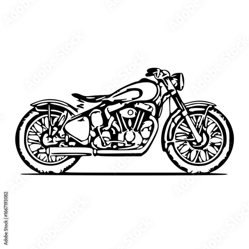 motorcycle on white background 