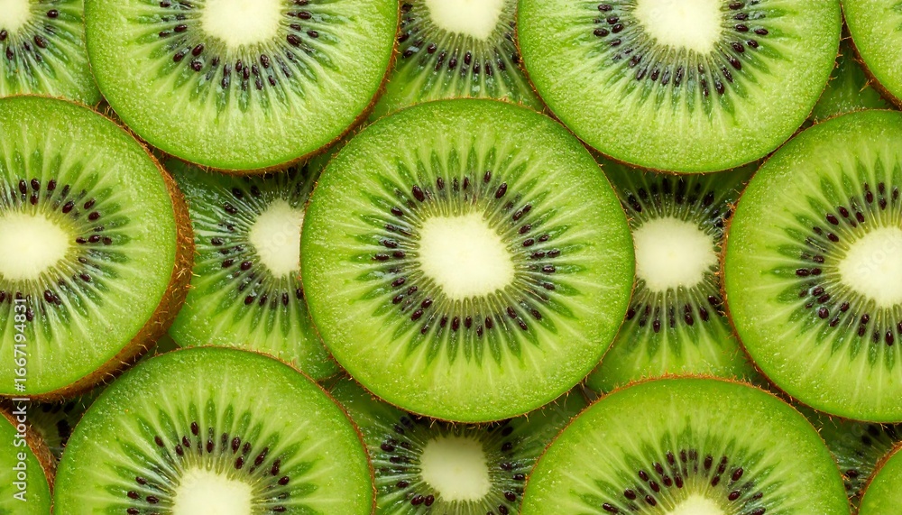 Sliced Kiwi Fruit Background. (1)